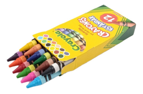 6 Cajas Crayones Estándar Crayola De 12 Colores C/u