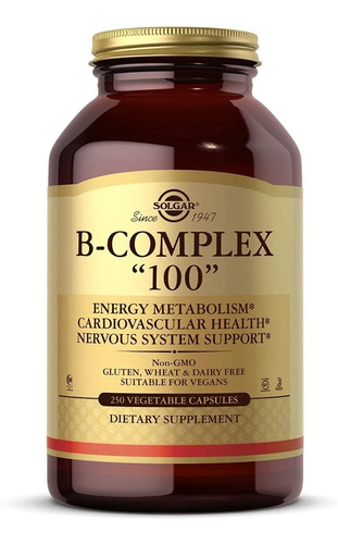 Vitamina B Complex 100 Solgar 250 Capsulas