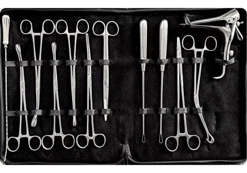 Estuche De Revisión Uterina Instrumental 12pz Hergom Premium