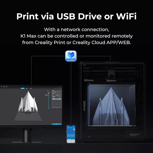 Creality K1max 3d Printer Y Ai Camera (descuento Combinado)