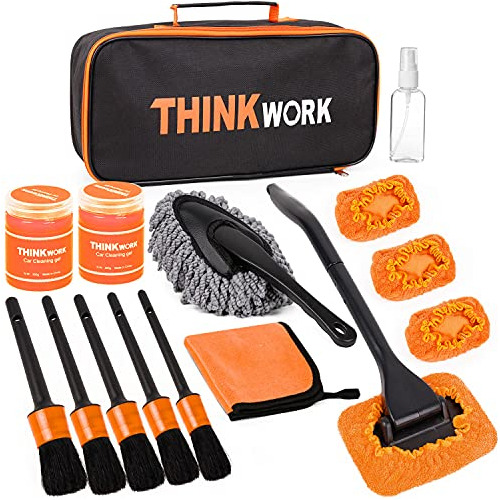 Thinkwork Kit De Plumero Para Detalles De Coche, 16 Piezas,