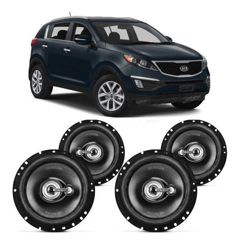 Falante Kia Sportage 2011 A 2016 Bravox 240w Automotivo Kit