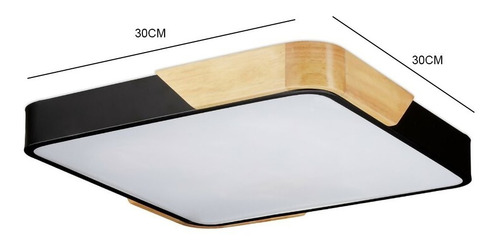 Plafón Led Cerchio Cuadrado 18w - Calidad Unilux Estructura Negro