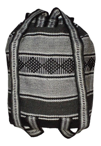 Mochilas De Colores Hechas A Mano, Mxtza-001, 1 Pza, 10kg, N Color Negro/ Blanco