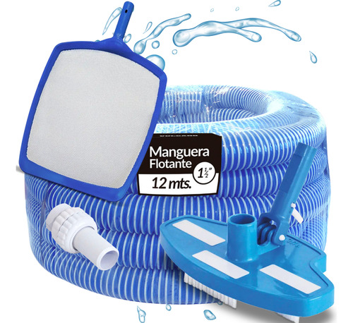 Kit Vulcano Limpieza Piscina Pileta Grande Hormigón Venecita