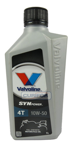 Imagen 1 de 4 de Aceite 10w50 Moto Valvoline Sintetico Synpower 4t 1 Lt