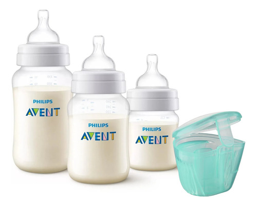 Set 3 Mamadera Anti-colic Avent + Esterilizador De Chupetes
