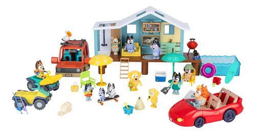 Bluey Mega Set De Casa De Playa Con Amigos + De 45 Piezas