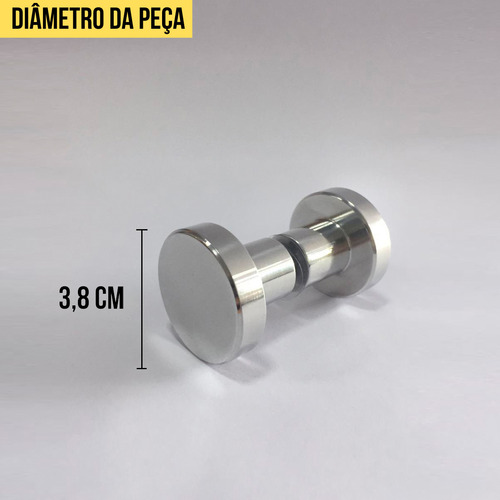 Kit Com 4 Puxador Redondo Polido Para Box
