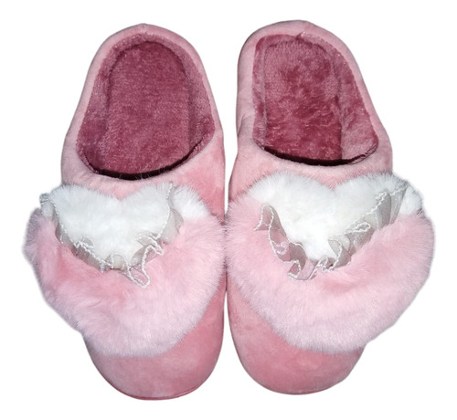 Pantufla Mujer Peluche Moda Casual Dama Pantunfla Denali