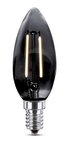 Lampara Led Filamento Smoked Velita 2w E14 Luz Fria