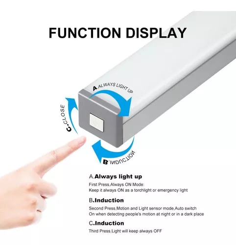 Luminária LED Magnética com Sensor de Movimento - Recarregável