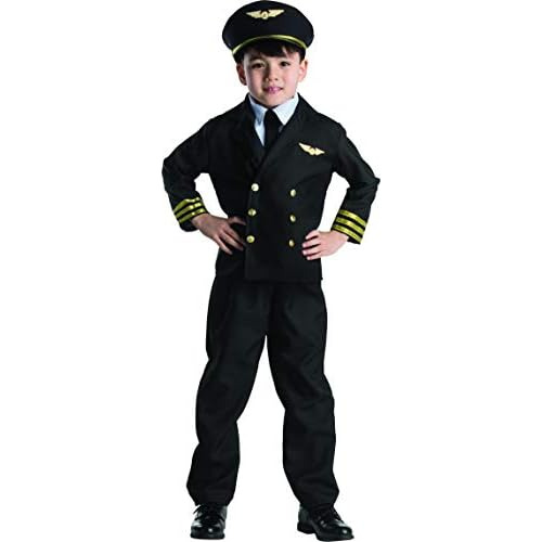 Disfraz De Piloto Niños Y Niñas, Uniforme De Capitán...