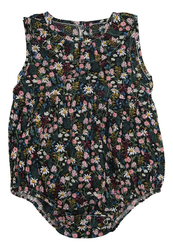 Ropa Infantil Mono Floral Para Bebé Recién Nacido De Verano