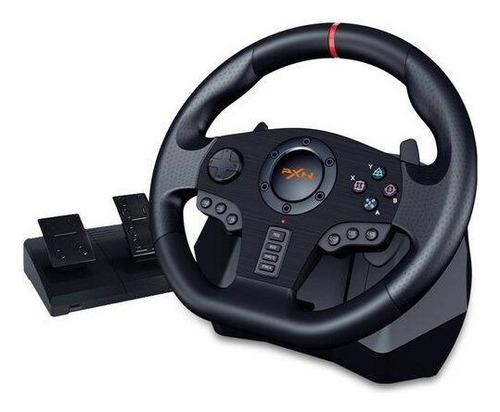 Volante Racing Universal Pxn V900 + Pedales Color Negro