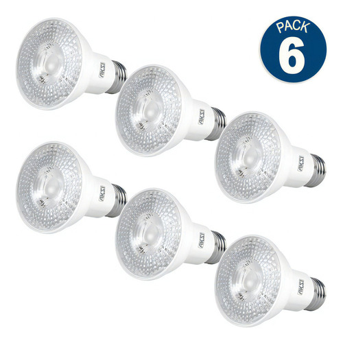 Pack De 6 Focos Led Par20 Aksi 6w Luz Blanca Color de la luz Blanco frío