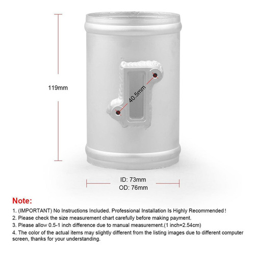 Accesorios De Adaptador De Sensor De Flujo De Aire De 76 Mm