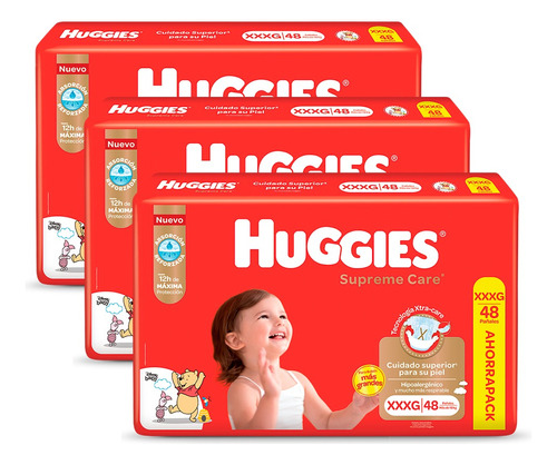 Pañales Huggies Supreme Care Ahorrapack Pack X 3 Unidades