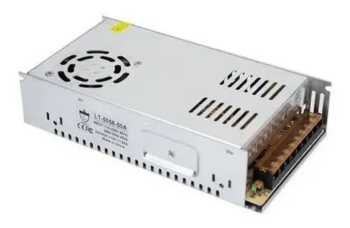 Fonte Chaveada 50a 12v 600w LT5058 Camera Fita Som Bivolt Automático 110v/220v