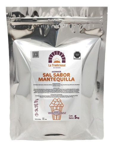 Sazonador Para Palomitas Sabor Mantequilla 5 Kg