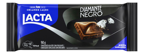 Chocolate Diamante Negro Lacta  pacote 90 g