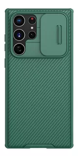 Capa Nillkin Camshield Pro Camshield Pro dark green com design lisa para Samsung Galaxy S22 Ultra de 1 unidade