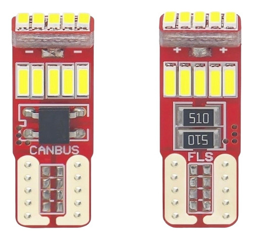 2 Lampadas Pingo T10 15 Led Chip Canbus Canceler (forte 5w)