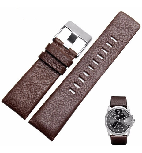 Pulseira Die-sel De Couro 24mm Marrom