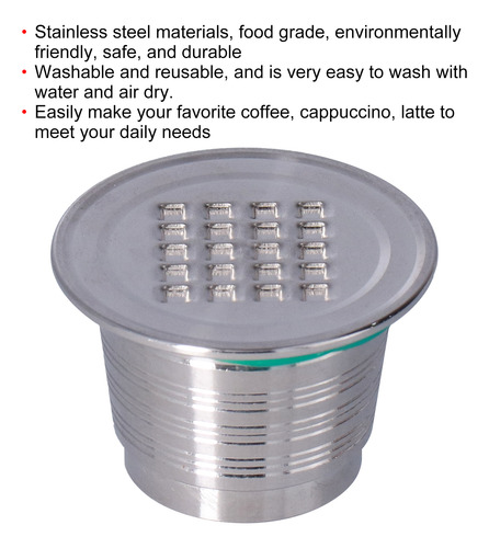 Filtro De Cápsula De Acero Inoxidable 50 Ml Café Reutilizabl