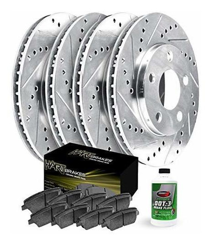 Hart Brakes Kit De Frenos Y Rotores Delanteros Traseros | Pa