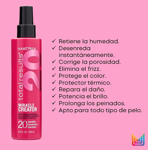 Imagen 2 de 5 de Spray Matrix Total Results Miracle Creator X190ml