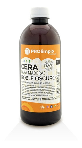 Cera Para Pisos De Madera Roble Oscuro 500 Ml - Prolimpio