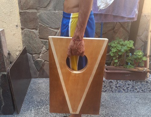 Cornhole Maiz Al Hoyo Juego Artesanal Mini Tejo De Aire