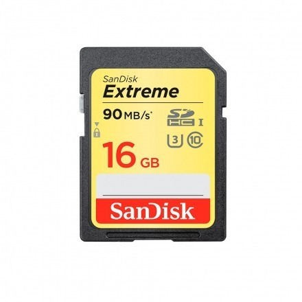 Memoria Sandisk Extreme 90-40mb/s 16gb V30