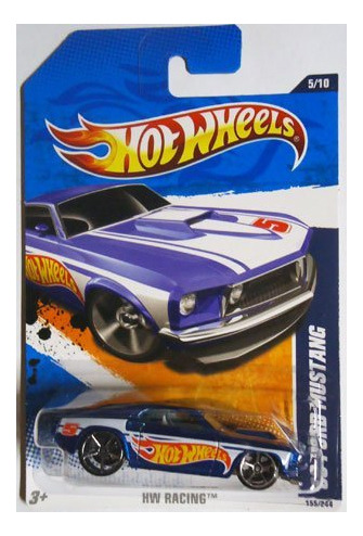 2011 Hot Wheels '69 Ford Mustang Hw Racing 5 De 10, Ehl8z