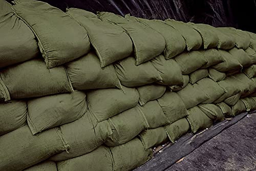 Sacos De Arena Vacíos De Color Verde Militar Con Corbatas (d