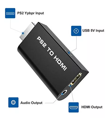 Adaptador Ps2 A Hdmi, Audio 3.5 Mm, Tv/monitor Hdmi