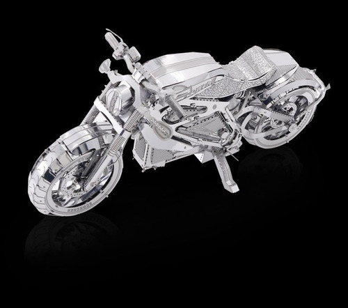Modelo De Ensamblaje De Motocicleta De Metal Con Rompecabeza
