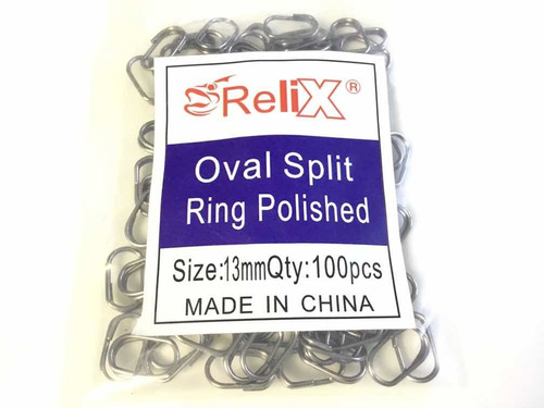 Llaveros Para Señuelos Oval Relix 13 Mm. X 100 Unidades