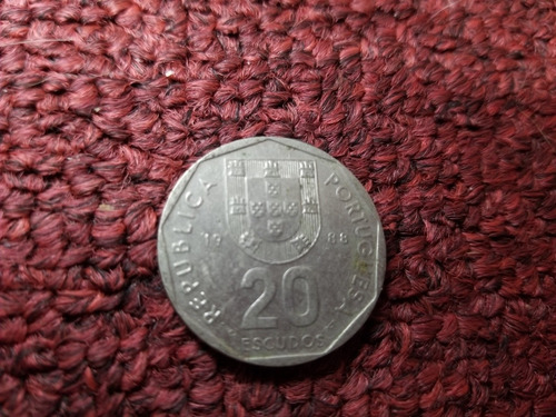 Moneda De Portugal - 20 Escudos - 1988