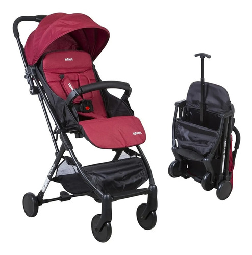 Coche De Bebé Infanti Terrain C-3 De Paseo Reclinable Rojo