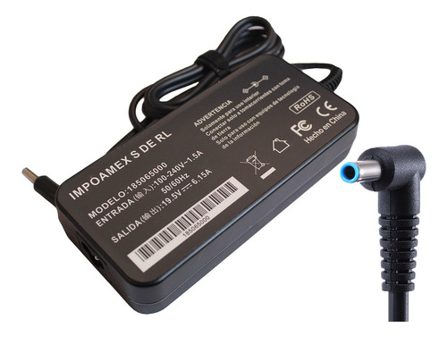 Cargador Hp Envy Touchsmart 19.5v 6.15a Pta. Azul 15-j049tx