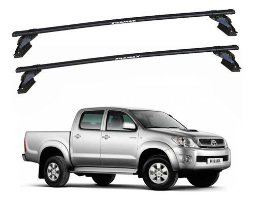 Barras De Techo Eqmax Aco Acero Toyota Hilux 2005-15 Negro