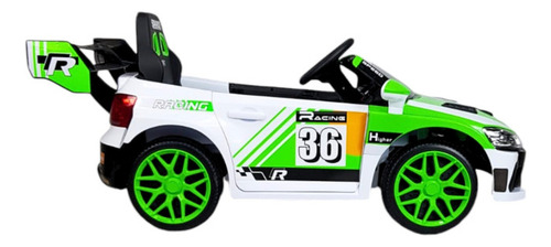 Montable Electrico Para Niños Carro Rally Con Control Color Verde