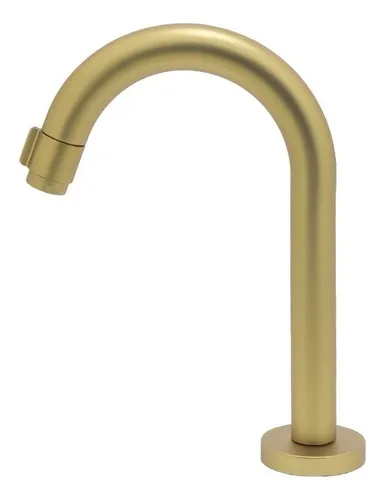 Torneira Lavatório Slim Tube Dourado Fosco Baixa 3491