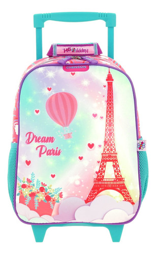 Mochila Chenson Con Ruedas Prescolar Happy Girl Paris Hg65881-p