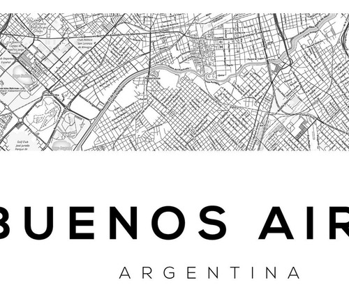 Cuadro Modernos Marco Y Vidrio 30x40 Mapa Los Angeles