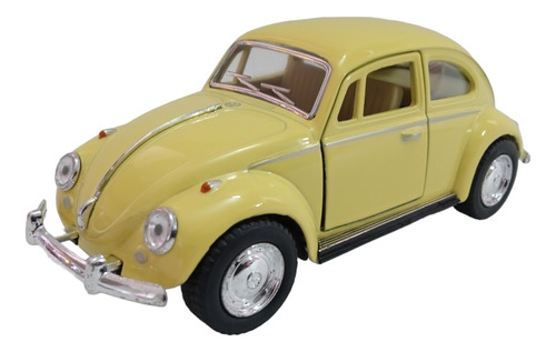 Volkswagen Beetle 1967 A Escala 1:32 Kinsmart. Amarillo 12cm