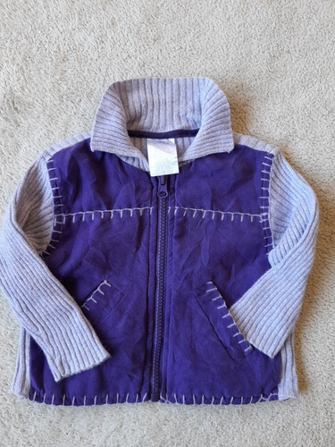 Campera Lana Sweater Saco Bebe Beba 6 M Outlet  A 12 M Lila 