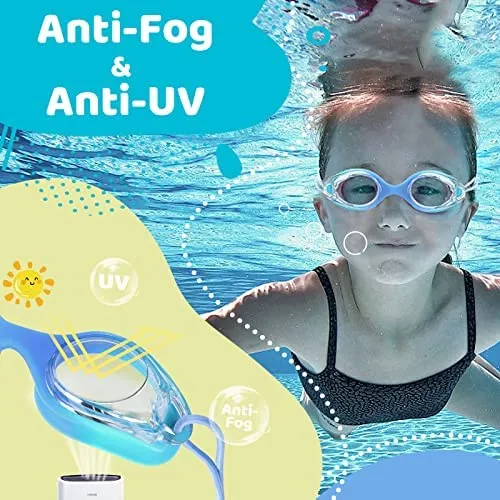 Gafas De Natación Para Niños Vvinca Con Correa Elástica Sin